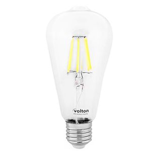 Foco LED tipo gota VINTAGE dimerizable de 6W con base E27 con luz blanca de 540 lm. VOLTON