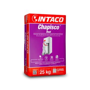 Mortero CHAPISCO formulado para crear un perfil de anclaje que mejora su adherencia en superficies lisas; 25 kg - INTACO