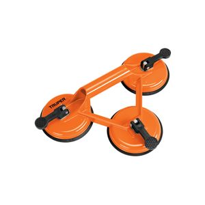 Ventosa de 3 copas hecha a base de aluminio para vidrio de hasta 100 kg. - TRUPER