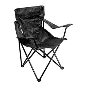 Silla plegable de un solo color con porta vasos en el apoya brazos. - K HOME