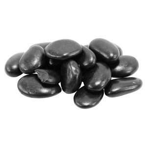 Piedra decorativa negra con pulido natural, redondeadas y no deformables. - HOME & STYLING