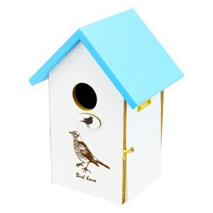 Comedero tipo casa con puerta lateral para pájaros. - KOLE IMPORTS