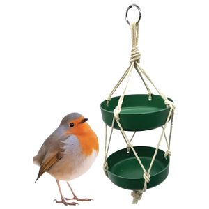 Comedero y bebedero 2 en 1 para pájaros, colgable para uso en exterior. - KOLE IMPORTS