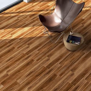 Porcelanato AVEIRO CAOBA V3 brillante rectificado de 20 x 120 cm Caja 1.65 m2. - ECUACERAMICA