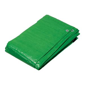 Lona de polietileno de 5 x 6 m multipropósito color verde con ojales de aluminio. - PRETUL
