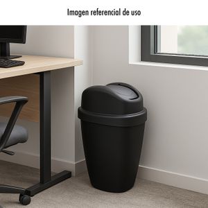 Tacho vaivén AURA color negro de 10 lts de capacidad interna. - CASA PICA