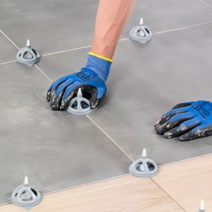 Campanas de nivelación de 4 cm con sistema CYCLONE para azulejos; Pack x 100 unidades. - RUBI