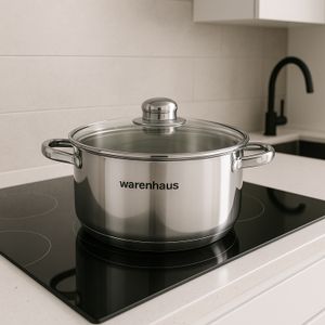 Olla sopera ATLANTIS de acero inoxidable de 3,2 lts para cocina de inducción. - WARENHAUS