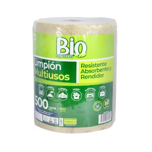 Limpión MULTIUSOS color natural en rollo de 100 metros precortado. - BIOSOLUTIONS