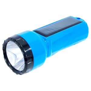 Linterna LED solar de 1W con cuerpo de plástico azul - K HOME