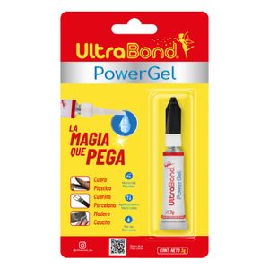 Pegamento en gel GOTA MÁGICA power gel de color traslúcido 3 gr. - ULTRABOND