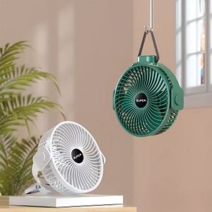 Mini ventilador recargable USB de 6" para uso en escritorio o suspendido. - MAY'S