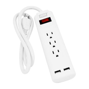 Regleta de 3 SALIDAS tipo B + 2 USB A blanco. - BLACK + DECKER