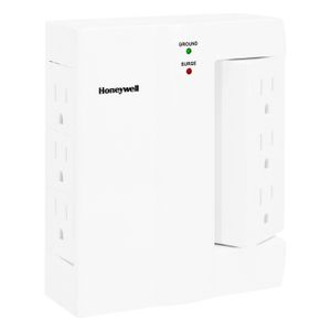 Protector de voltaje EXTENSOR con 6 tomas de 15 Amp con protección de 1000 Joules y 125V. - HONEYWELL