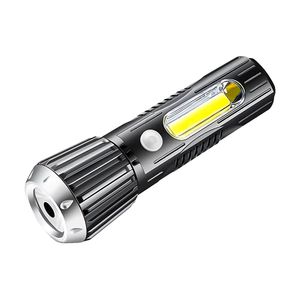 Linterna LED dos modos de luz: frontal de 120 lm y lateral de 200 lm, 4 horas de duración. - KOLE