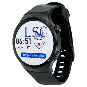 Smart Watch negro con pantalla AMOLED de 1,43" y batería de 270 mAh y certificación IP68. - LSC