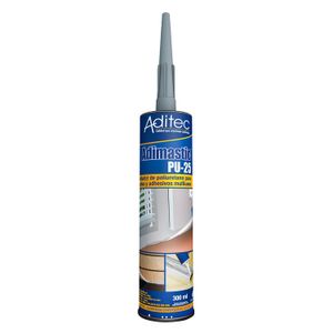 Sellador de juntas ADIMASTIC PU-25 Gris multipropósito 300 ml. - ADITEC