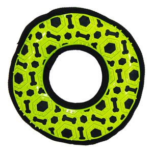 Juguete para perros en forma de ARO texturizado verde para morder. - DUKES