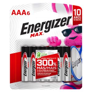 Pila alcalina AAA MAX; Pack x 6 unidades. - ENERGIZER