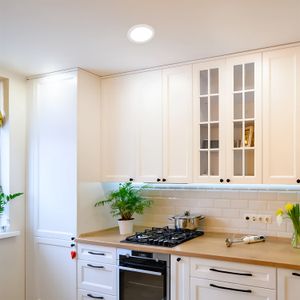 Panel LED redondo empotrable de 18W con luz neutra de 4000K a 100V - 240V de 1080 lm para techo. - BRIGHT STAR