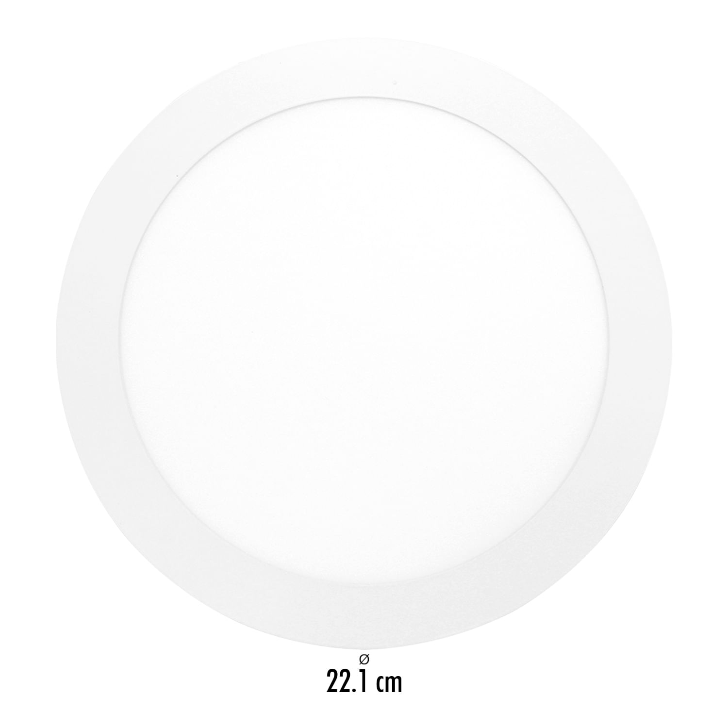 Panel LED redondo empotrable de 18W con luz neutra de 4000K a 100V ...