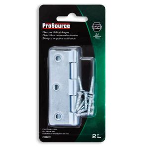 Bisagra de acero de 3" angosta con pasador fijo enchapada en zinc; Pack x 2 unidades. - PROSOURCE