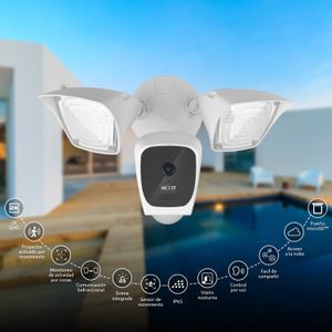 Cámara Smart activada por detección de movimiento + proyectores LED de 1200 lm. - NEXXT