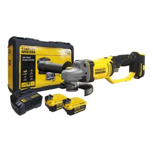 Kit mini amoladora inalámbrica FATMAX de 20V con disco de 4-1/2" + 2 baterías. - STANLEY