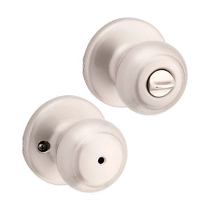 Cerradura para baño o dormitorio sin llave NIKEL SATIN COVE con tecnología antibacterial. - KWIKSET