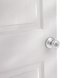 Cerradura para baño o dormitorio sin llave CROMO SATIN TYLO con tecnología antibacterial. - KWIKSET