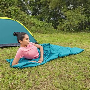 Bolsa para dormir de 71" x 30" con aislamiento térmico de fibras huecas para camping. - BESTWAY