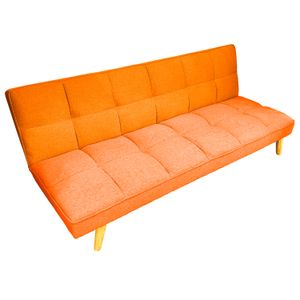 Sofa cama FUTON JASPEADO de 175 cm de 3 puestos color naranja. - WRT