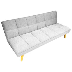 Sofa cama FUTON JASPEADO de 175 cm de 3 puestos color gris oscuro. - WRT
