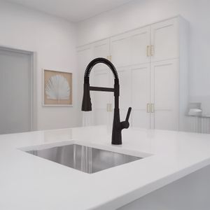Monomando tipo ducha NEERA de acero inoxidable con cabezal rociador para COCINA. - PFISTER