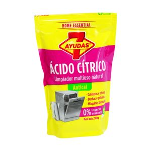 Limpiador multiusos natural de ácido cítrico ANTICAL para superficies de acero inoxidable 300 gr. - 7 AYUDAS
