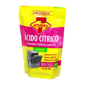 Limpiador multiusos natural de ácido cítrico ANTICAL para superficies de acero inoxidable 300 gr. - 7 AYUDAS