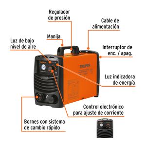 Cortador de Plasma BI VOLTAJE automática de 127V - 220V INVERTER de 40 Amp C.C. - TRUPER
