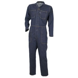 Overol de trabajo INDIGO talla SMALL de tela jean de 14 Onz para trabajos manuales. - SM PROVEEDORES