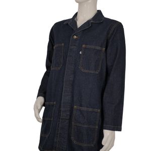 Mandil de trabajo INDIGO talla SMALL con tela jean de 14 Onz para trabajos manuales. - SM PROVEEDORES
