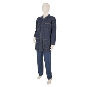 Mandil de trabajo INDIGO talla SMALL con tela jean de 14 Onz para trabajos manuales. - SM PROVEEDORES