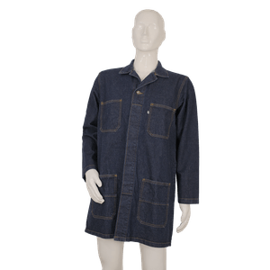 Mandil de trabajo INDIGO talla MEDIUM con tela jean de 14 Onz para trabajos manuales. - SM PROVEEDORES