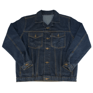 Chompa de trabajo INDIGO talla MEDIUM de tela jean de 14 Onz resistente a la fricción. - SM PROVEEDORES