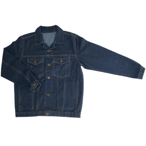 Chompa de trabajo INDIGO talla MEDIUM de tela jean de 14 Onz resistente a la fricción. - SM PROVEEDORES