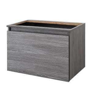 Mueble suspendido para baño diseño DUBLIN HUMO color gris sin lavabo ni grifería. - BRIGGS