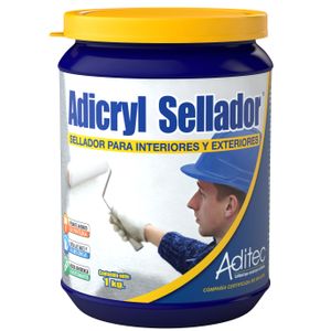 Sellador de paredes ADICRYL para superficies porosas 1 kg. - ADITEC