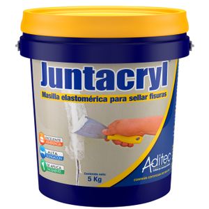 Sellador junta elastomérico JUNTACRYL Blanco de gran adherencia para fisuras interiores 5 kg. - ADITEC