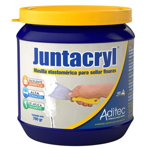 Sellador elastomérico JUNTACRYL Blanco de gran adherencia para fisuras interiores 0,7 kg. - ADITEC