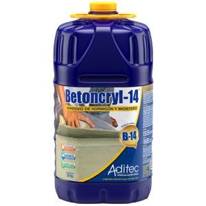Adherente BETONCRYL 14 acrílico que mejora la adherencia en hormigones y morteros 20 kg / CANECA. - ADITEC