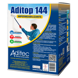 Impermeabilizante ADITOP 144 bicomponente Gris para morteros de cisternas y piscinas 5 kg. - ADITEC
