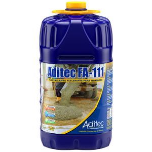 Acelerante de hormigón FA 111 aditivo reductor de agua 20 kg / CANECA. - ADITEC